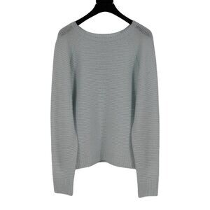 Max Mara Womens Knit Sweater Size Large Mint Green Cashmere Pullover Crew Neck